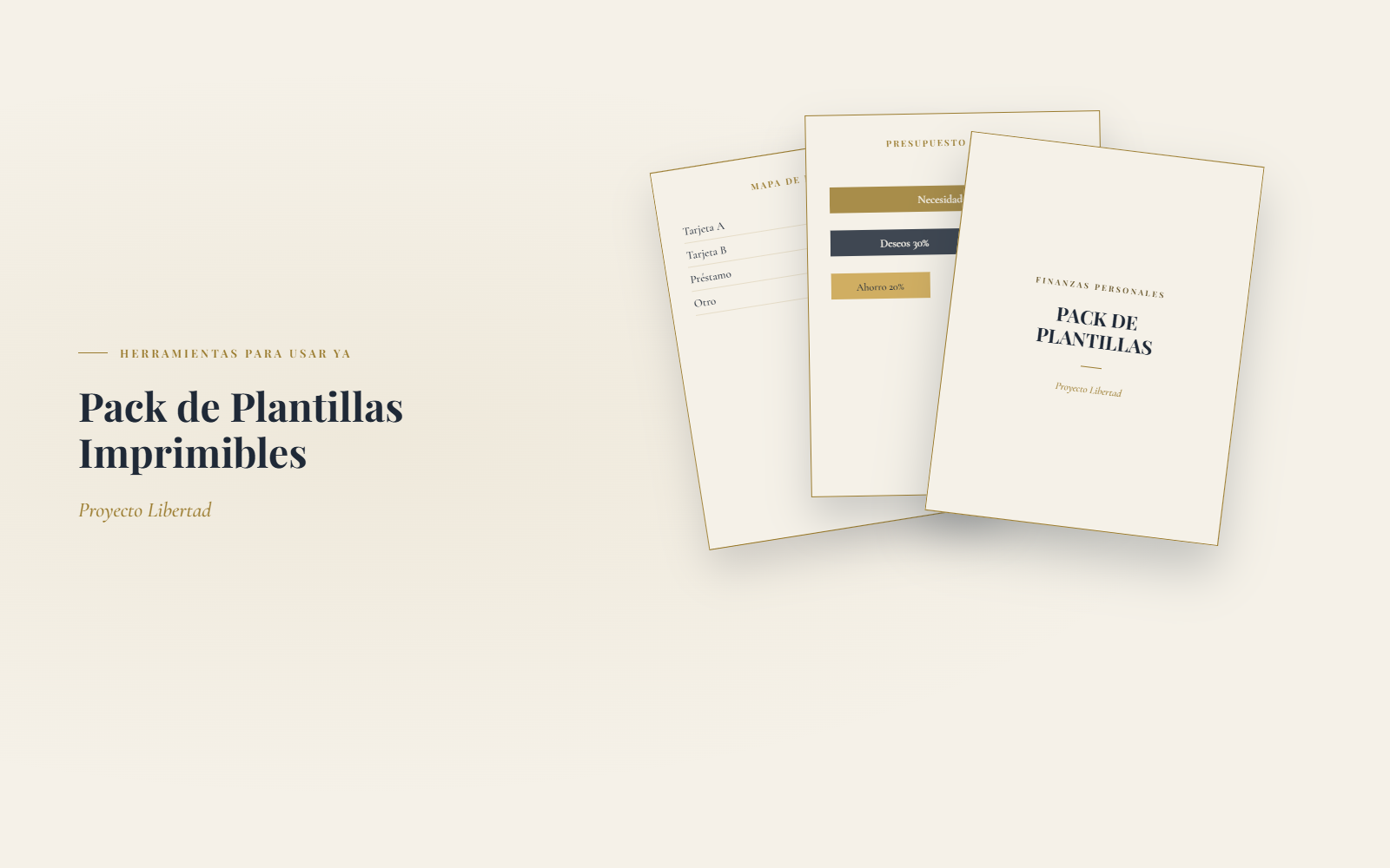 Pack de Plantillas Imprimibles — Proyecto Libertad